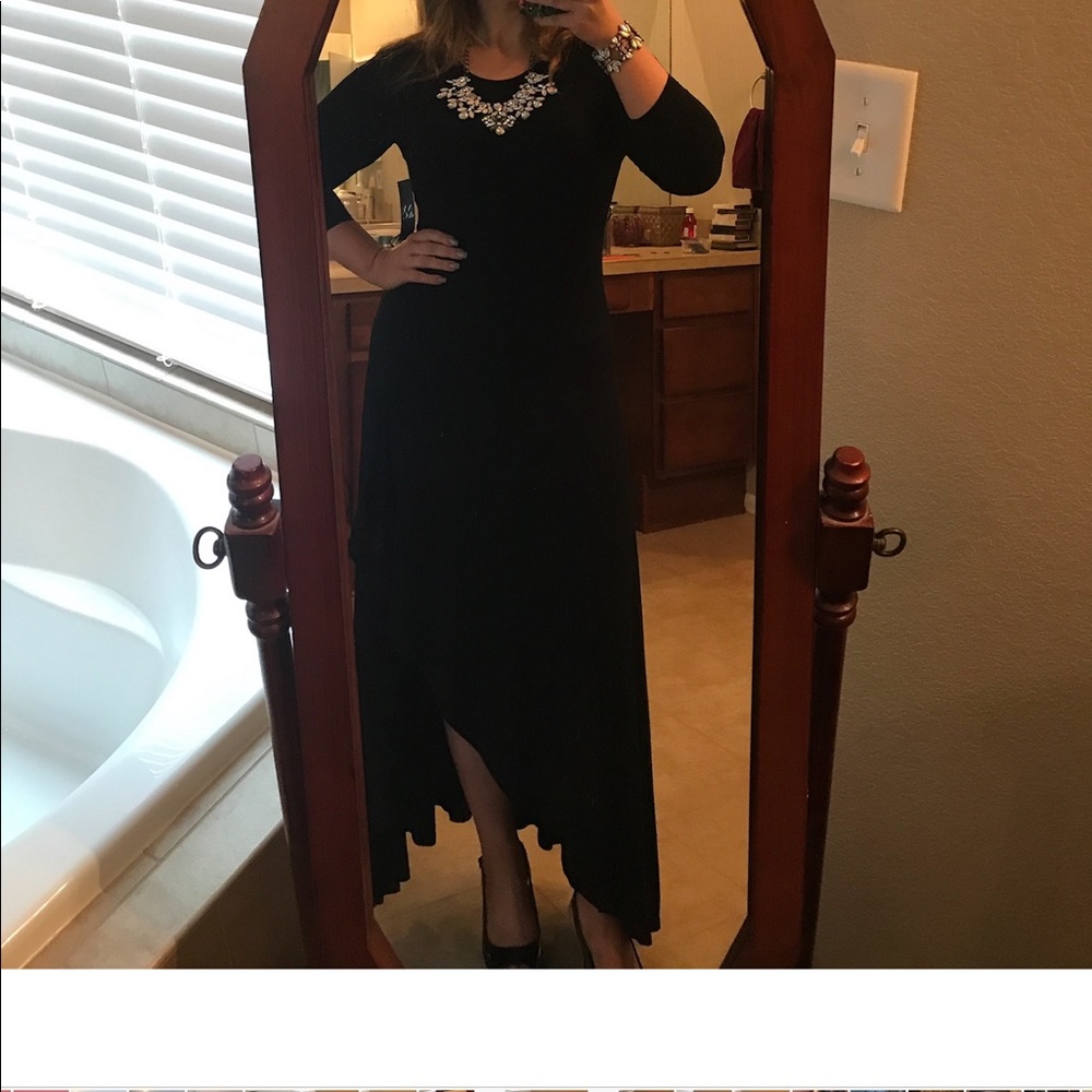 Black NY&CO high low 3-4 sleeve dress